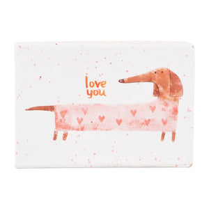 Gift Boxes-Dachshund in suit with hearts-Paper Mache-Rectangle-X-Small-Quantity 1 Tamara Scott Designs