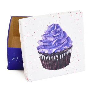 Gift Boxes-Delicious Blueberry Cream Chocolate Cake-Paper Mache-Square-X-Small-Quantity 1
