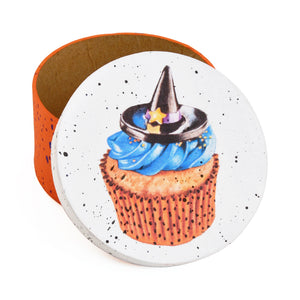 Gift Boxes-Halloween Cupcake-Paper Mache-Round-X-Small-Quantity 1