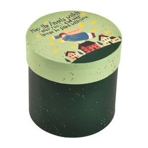 Gift Boxes-May the Angels Watch Over You...-Paper Mache-Tall Round-X-Small-Quantity 1 Tamara Scott Designs