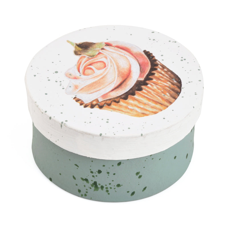 Gift Boxes-Rose Cupcake-Paper Mache-Round-X-Small-Quantity 1