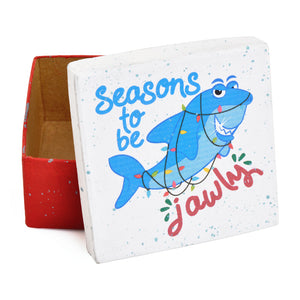 Gift Boxes-Seasons To Be Jawly-Paper Mache-Square-X-Small-Quantity 1