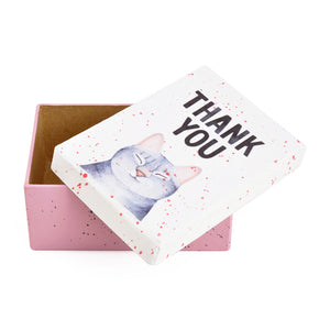 Gift Boxes-Thank you Cat-Paper Mache-Rectangle-X-Small-Quantity 1