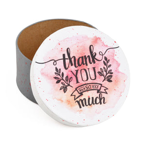 Gift Boxes-Thank you SO much-Paper Mache-Round-X-Small-Quantity 1