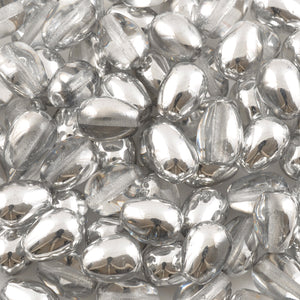 Czech Glass-11x8mm Drops-Crystal Labrador-Czech-Quantity 5
