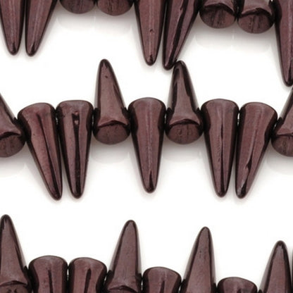 Glass-5x13mm Spike-Jet Vega-Czech-Quantity 25