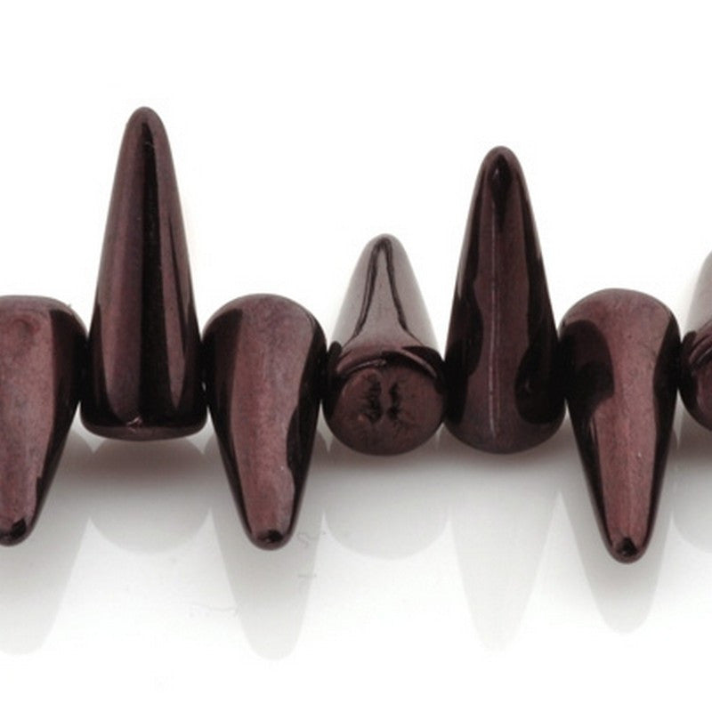 Glass-5x13mm Spike-Jet Vega-Czech-Quantity 25