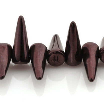 Glass-5x13mm Spike-Jet Vega-Czech-Quantity 25