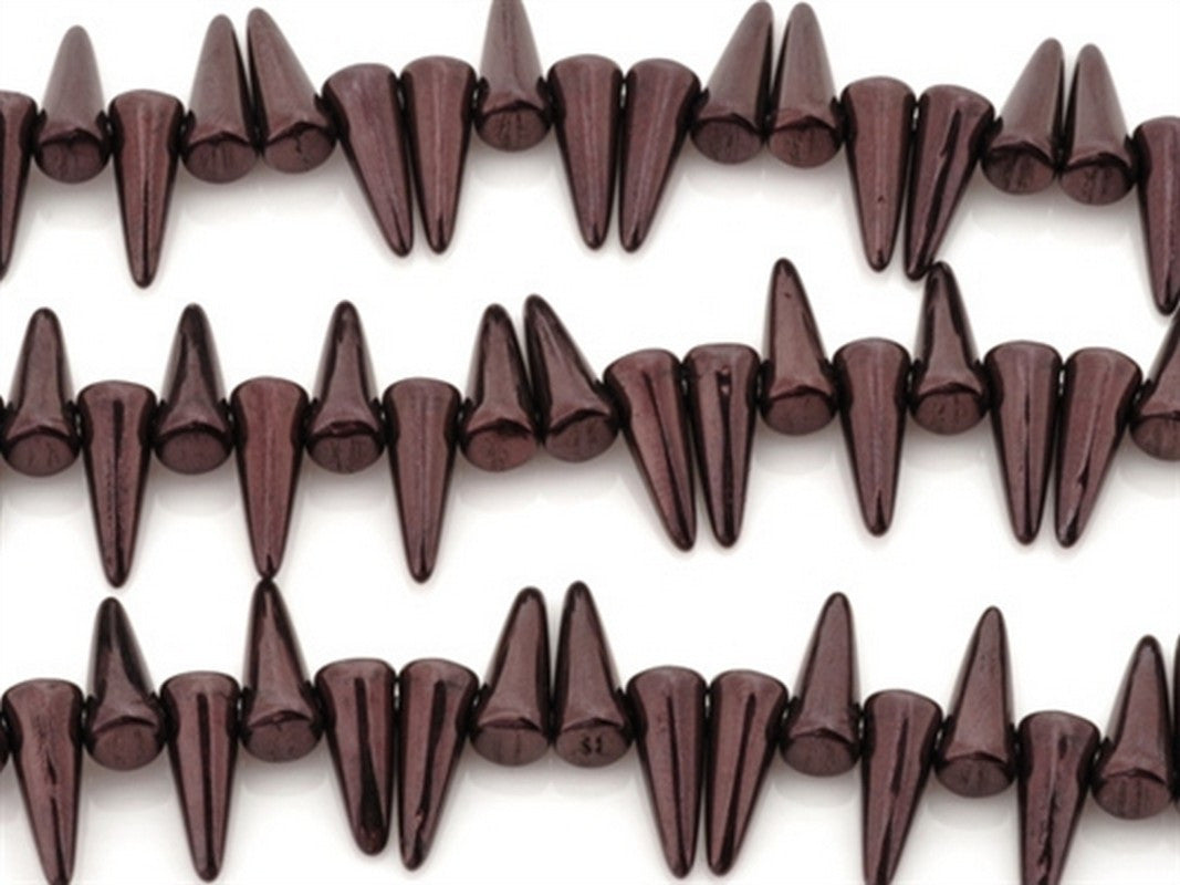 Glass-5x13mm Spike-Jet Vega-Czech-Quantity 25