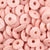 Glass Beads-14mm Pulverized Ashanti Saucer-Ghana-Rose Pink-Quantity 5