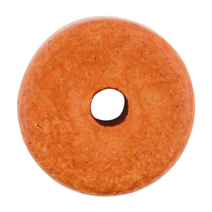 Ceramic Beads-10x13mm Round Tube-Tangerine