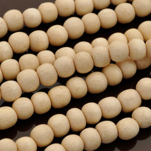 Wood Beads-4mm Whitewood