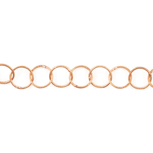 Jewelry Chain-10mm Rope Texture Cable-Bronze-Sold by the Foot