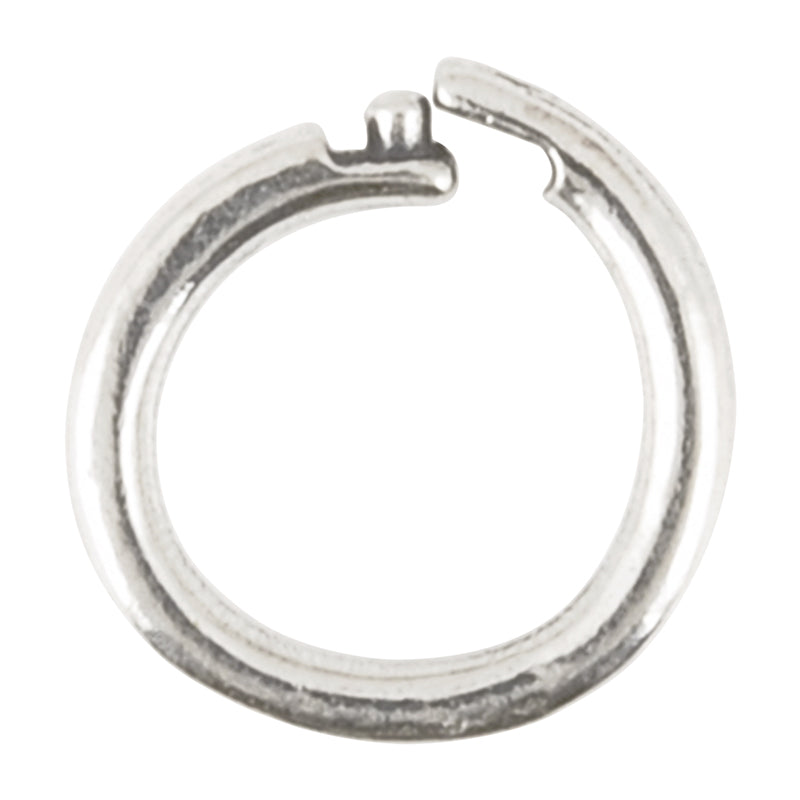 Findings-6mm Round Locking Jump Rings-17 Gauge-Sterling Silver