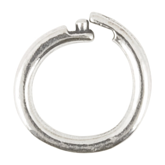 Findings-6mm Round Locking Jump Rings-17 Gauge-Sterling Silver