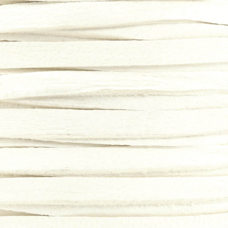 Leather-3mm Deerskin Lace-1/8 Inch-White