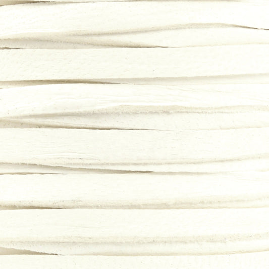 Leather-5mm Deerskin Lace-3/16 Inch-White