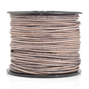 Leather Cord-1.5mm Round-Soft-Natural Grey-LT-50 Meters