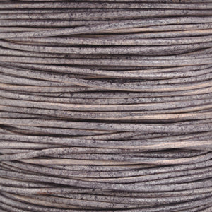 Leather Cord-1mm Round-Soft-Natural Grey-LT-10 Meter Spool