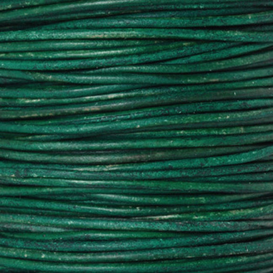 Leather Cord-Round-Natural Turquoise