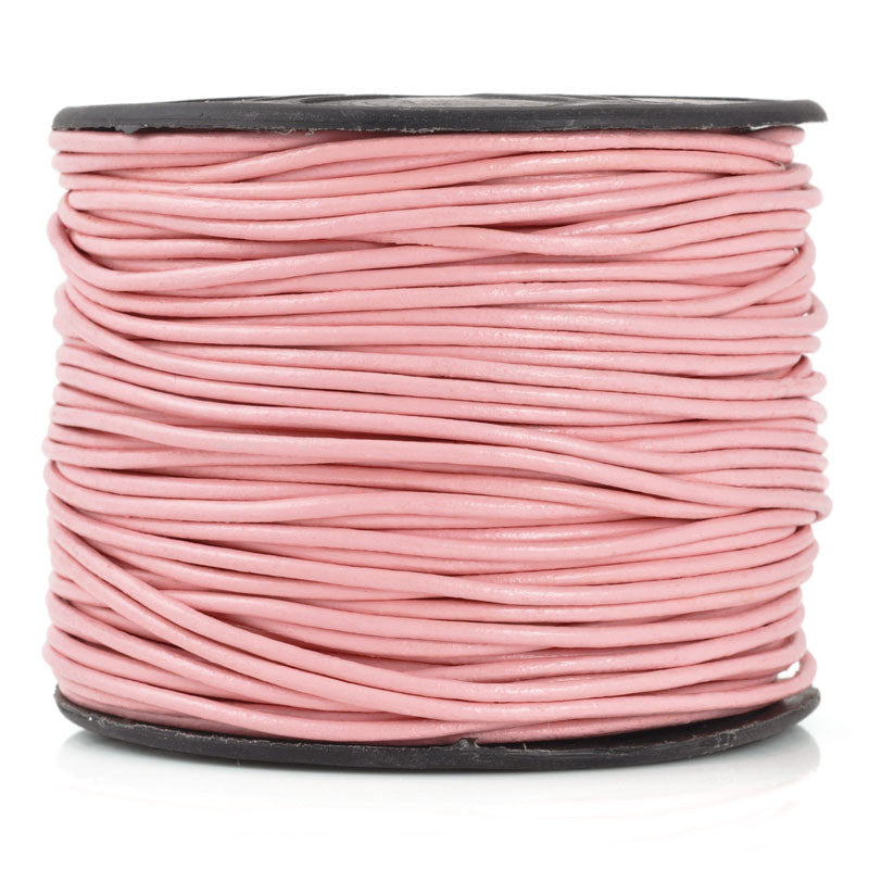 Leather Cord-Round-Soft-Light Pink