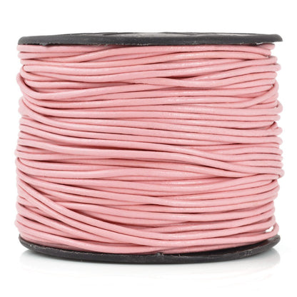 Leather Cord-Round-Soft-Light Pink