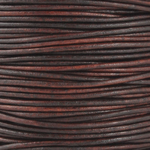 Leather Cord-Round-Soft-Natural Antique Brown