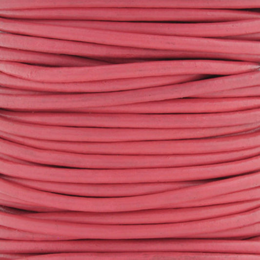 Leather Cord-Round-Soft-Pink