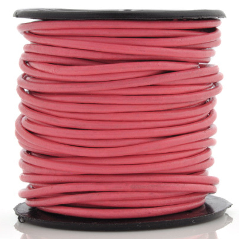Leather Cord-Round-Soft-Pink