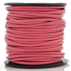 Leather Cord-Round-Soft-Pink