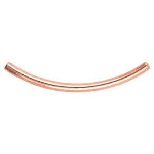 Metal Beads-20x1.2mm Curved Tube-Copper Plate