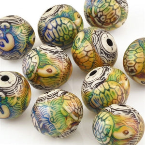 Mirage-17.5x16mm Turtle Island Bead-Color Changing-Quantity 1