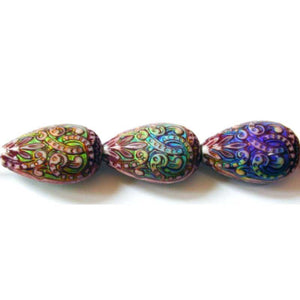 Mirage-23x15mm Fancy Flame Bead-Color Changing