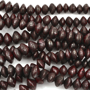 Natural Beads-10x6mm Saucer-Salwag-Chocolate Velvet-16 Inch Strand