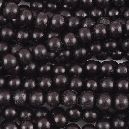 Natural Beads-8mm Round-Buri-Black