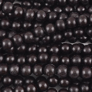 Natural Beads-8mm Round-Buri-Black
