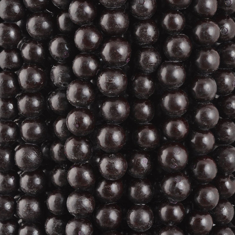 Natural Beads-8mm Round-Buri-Black