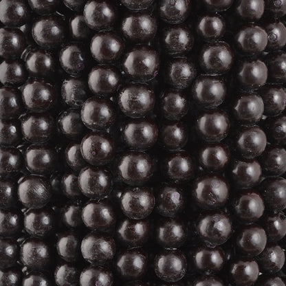 Natural Beads-8mm Round-Buri-Black