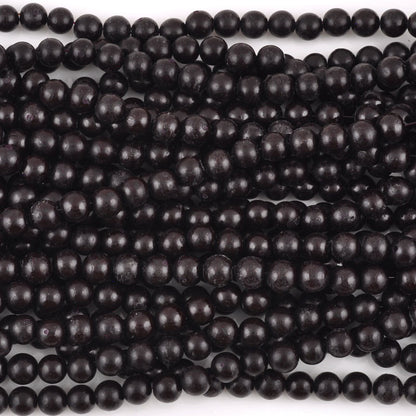 Natural Beads-8mm Round-Buri-Black