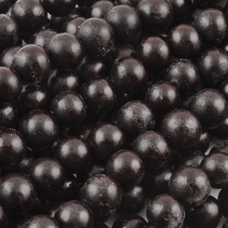 Natural Beads-8mm Round-Buri-Black