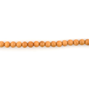 Natural Wood Beads-6mm Mala-Walnut Wood-108 Beads-Quantity 1 Strand