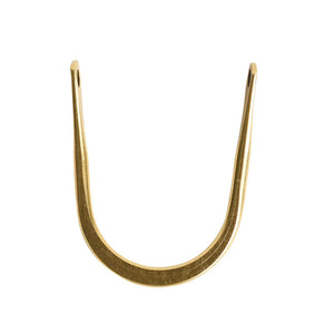 Nunn Design-Brass-29mm Wire Frame Horseshoe Short-Double Hole-Antique Gold