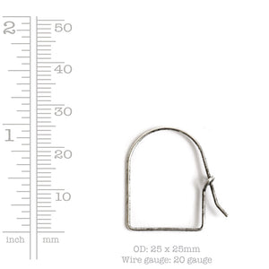 Nunn Design-Ear Wire Hoop Flat Large-Antique Silver