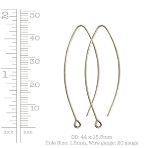 Nunn Design-Ear Wire Open Oval Small-Antique Gold