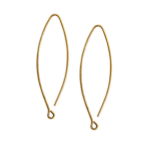 Nunn Design-Ear Wire Open Oval Small-Antique Gold