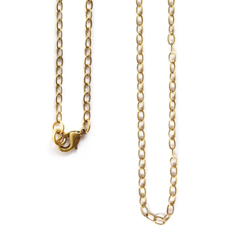 Nunn Design-Jewelry Chain Necklace-Fine Textured Cable-Antique Gold