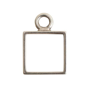 Nunn Design-Open Frame-Mini Square-Single Loop-Antique Silver