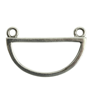 Nunn Design-Open Pendant-Grande-Half Circle-Antique Silver