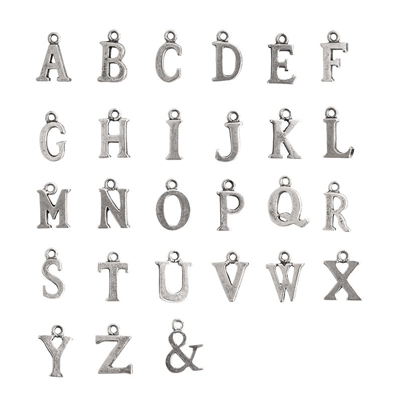 Nunn Design-Pewter-10mm Charm Initial W
