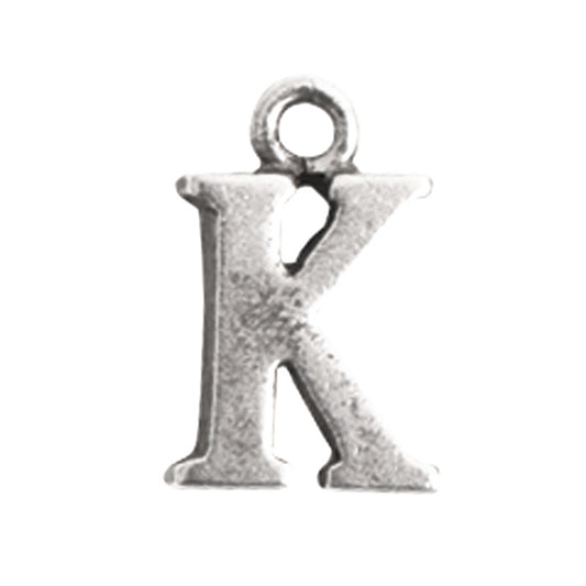 Nunn Design-Pewter-10mm Charm Initial K